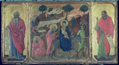 Maesta: Flight into Egypt by Duccio di Buoninsegna